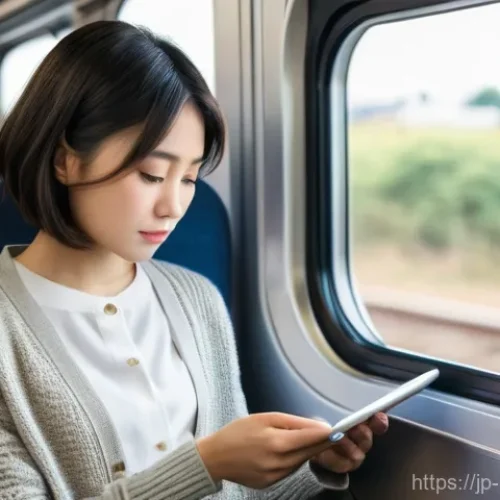 인테리어 디자이너의 자기계발 플랜 - A serene and focused young Japanese woman in her late 20s, with a neat bob haircut and wearing a sty...