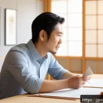 인테리어 디자이너로서 고객과의 갈등 해결 방법 - A modern Japanese interior designer attentively listening to a client during a detailed consultation...
